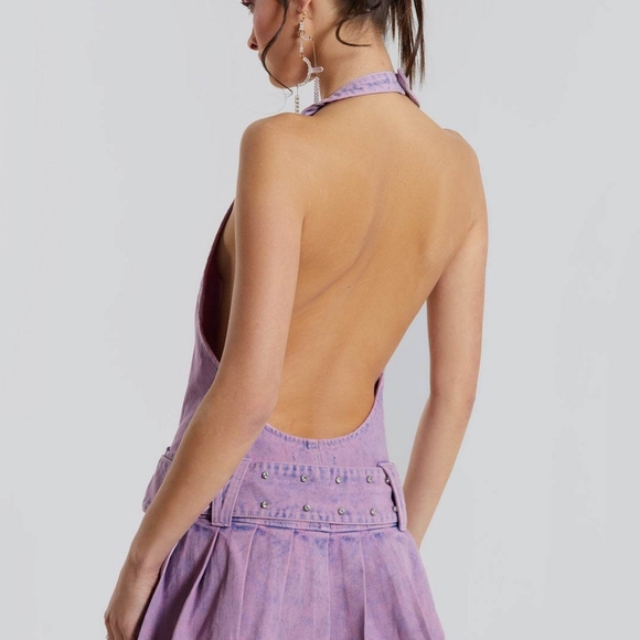 Jaded London Lavender Mini Dress - Picture 3 of 7